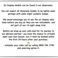 Ex Display - Square Corner Footstool - 82cm x 82cm - Micro Suede Storm Grey (SHUB505)