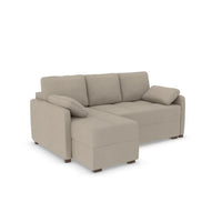 Ashley Corner Sofa Bed - LHF-Micro Suede Caramel Cream (SHUB741)