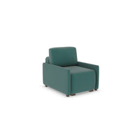 Ex Display - Poppy Chair Bed Settee-Micro Velvet Spanish Teal (SHUB758)