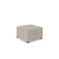 Ex Display - George/Charlie Square Corner Footstool - 82x82cm-Micro Cloth Beige (SHUB784)