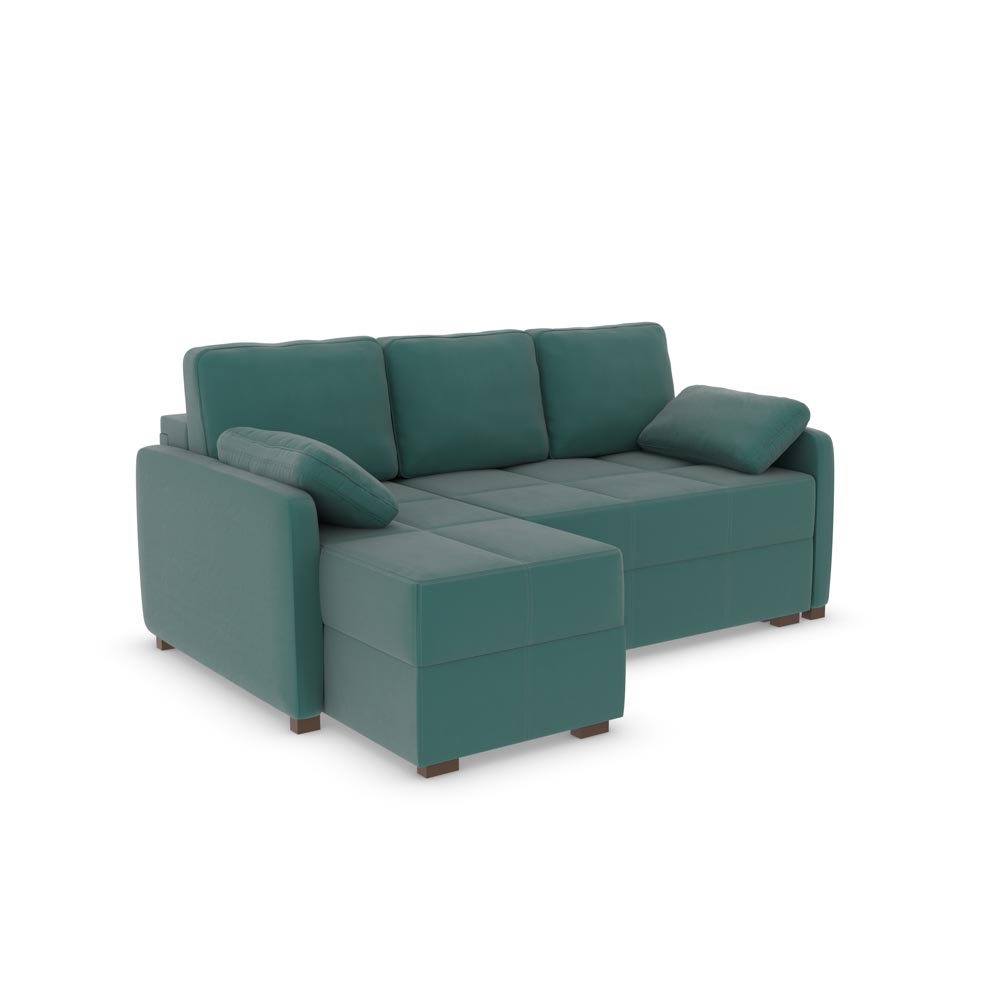 Good To Go - Ashley Corner - LHF Fitted Sheet-Micro Velvet Spanish Teal (SHUB790)