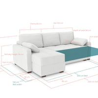 Charlie Corner Sofa Bed - LHF