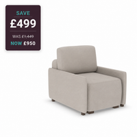 Ex Display - Poppy Chair Bed Settee-Micro Weave Linen (SHUB757)