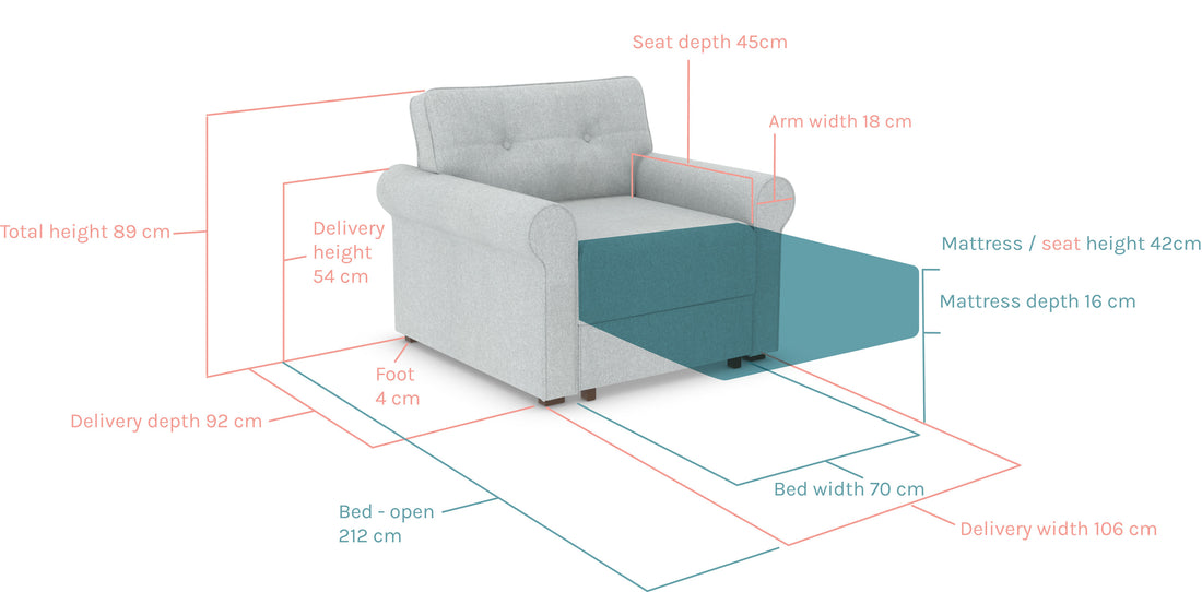 Delanie Chair Bed Settee