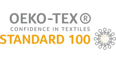 OEKO-TEX logo, representing certification for textiles free from harmful substances and safe for human health.