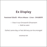 Ashley Corner Footstool -  55cm x 55cm - Ex Display - Micro Weave - Linen