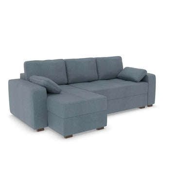 Ex Display - George Corner Sofa Bed - LHF-Micro Weave Sky (SHUB634)