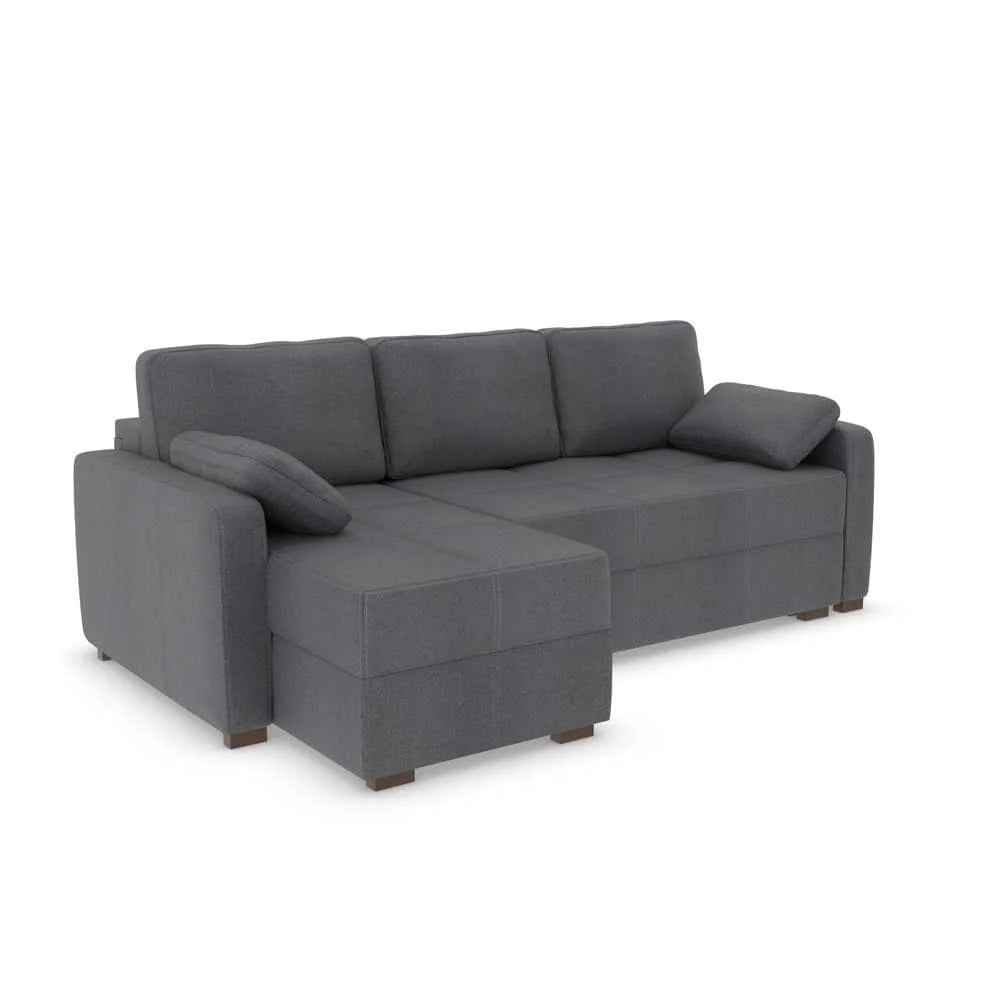 Ex Display - Charlie Corner Sofa Bed - LHF-Micro Weave Stone (SHUB635)