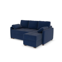 Ex Display - Ashley Corner Sofa Bed - RHF-Micro Velvet Oxford Blue (SHUB639)