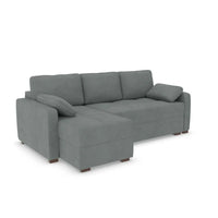 Good To Go - Charlie Corner Sofa Bed - LHF-Micro Suede Warm Grey (SHUB642)