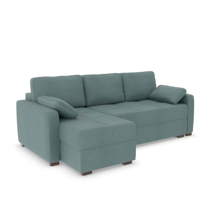 Good To Go - Charlie Corner Sofa Bed - LHF-Micro Weave Pacific (SHUB648)