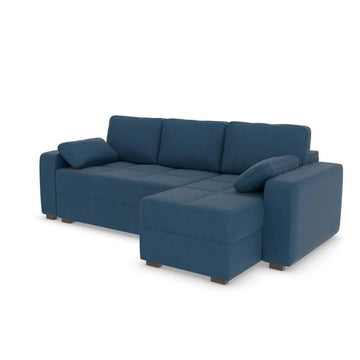 Good To Go - George Corner Sofa Bed - RHF-Micro Cloth Cobolt (SHUB654)