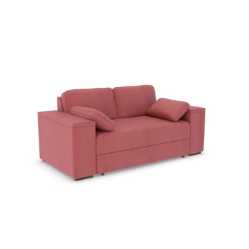 Good To Go - Victoria Three-Seater Sofa Bed-Micro Weave Cherry (SHUB656)