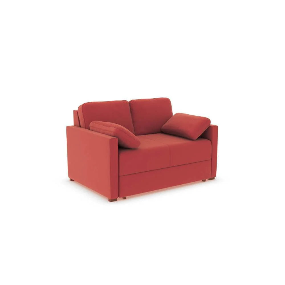 Good To Go - Alice Two-Seater Sofa Bed-Micro Velvet Coral Pink (SHUB658)