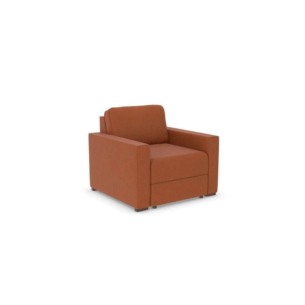 Charlotte Chair Bed Settee-Micro Cloth Foxy (SHUB660)