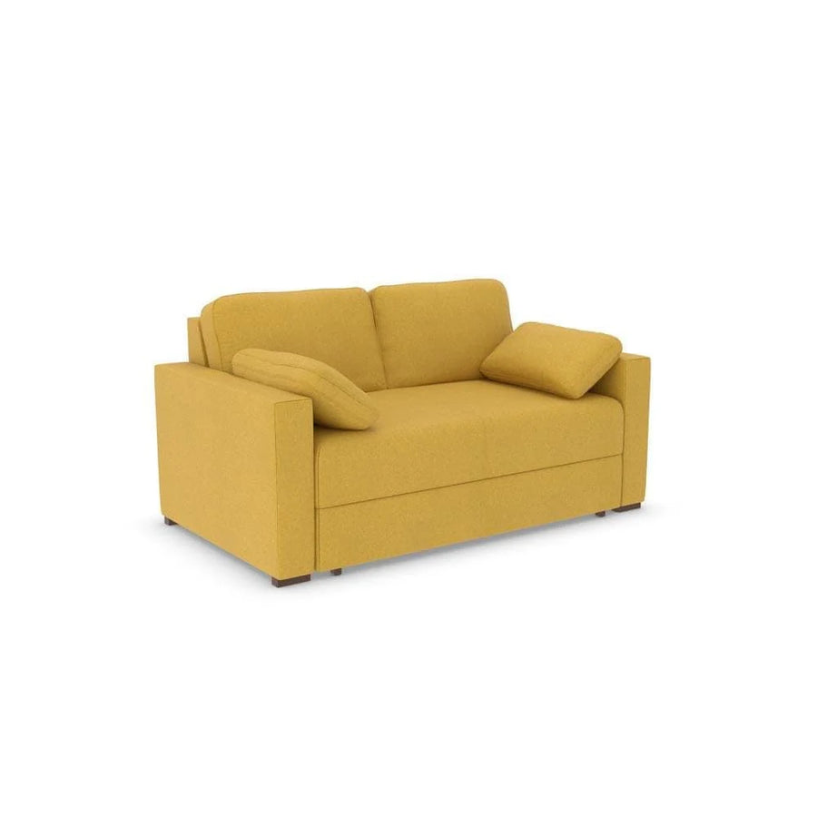 Victoria Two-Seater Sofa Bed-Micro Weave Sunflower (SHUB685)