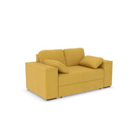 Victoria Two-Seater Sofa Bed-Micro Weave Sunflower (SHUB685)