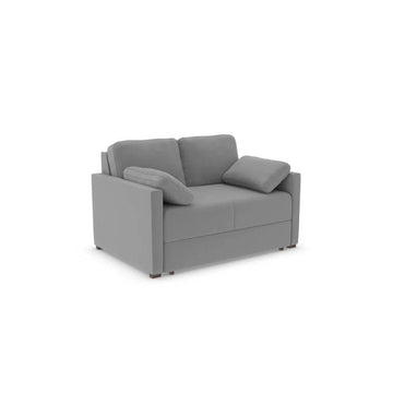 Good To Go - Alice Two-Seater Sofa Bed-Micro Velvet Silver Grey (SHUB774)