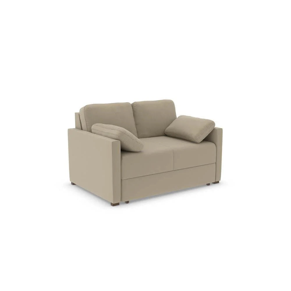 Good To Go - Alice Two-Seater Sofa Bed-Micro Velvet Taupe (SHUB775)