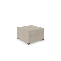 Ex Display - Square Corner Footstool - 82cm x 82cm - Micro Cloth Beige (SHUB507)