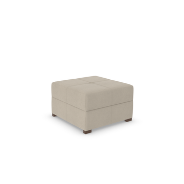 Ex Display - Square Corner Footstool - 82cm x 82cm - Micro Cloth Beige (SHUB507)