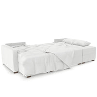 Ex Display - Harry Large Corner Modular Sofa Bed - Micro Velvet - Ash Grey (Shub489)