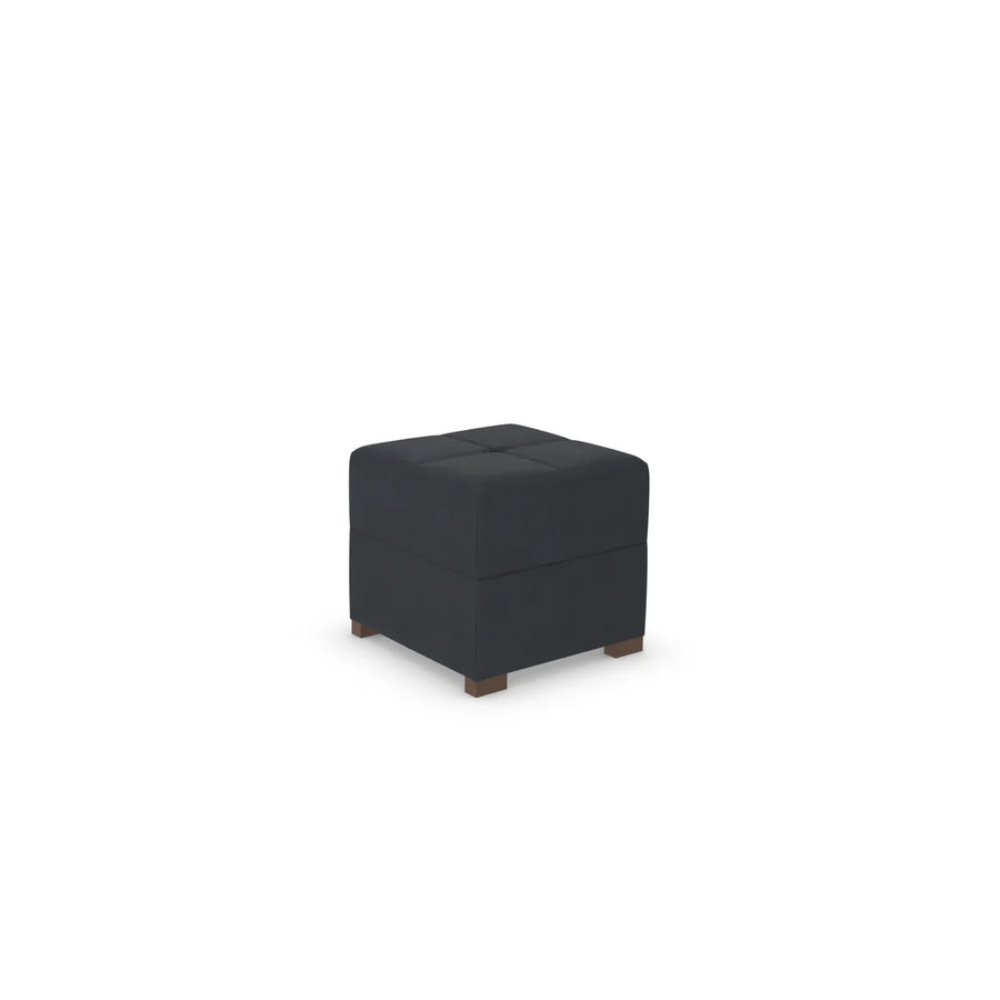 Ex Display - Ashley Corner Footstool - 55x55cm-Micro Suede Midnight Grey (SHUB768)
