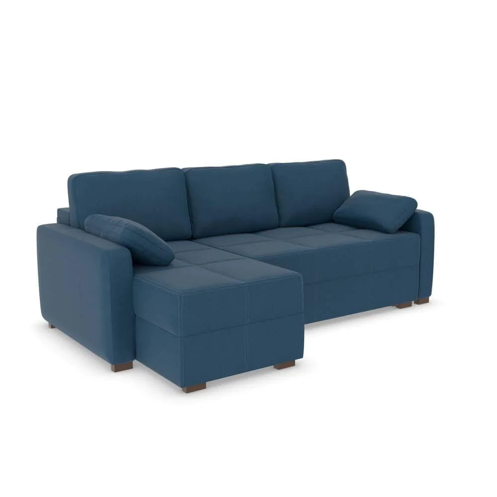 Ex Display - Charlie Corner Sofa Bed - LHF - Micro Cloth - Cobalt (SHUB439)