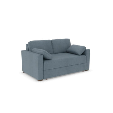 Ex Display - Charlotte Three Seater Sofa Bed - Micro Weave - Sky (SHUB445)