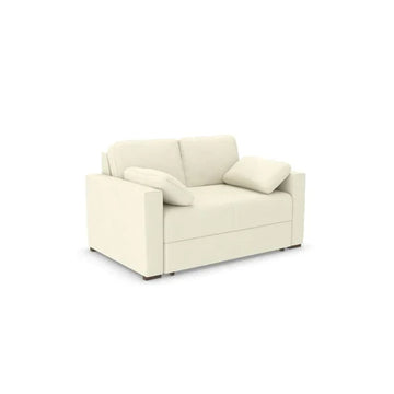 Ex Display - Charlotte Two Seater Sofa Bed - Micro Suede Buttermilk (Shub493)