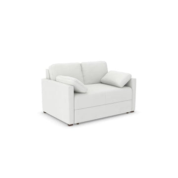 Ex Display - Alice Two-Seater Sofa Bed - Micro Suede Polar White (Shub486)