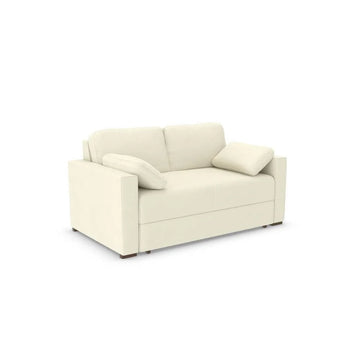Ex Display - Charlotte Three Seater Sofa Bed - Micro Suede Buttermilk (Shub492)