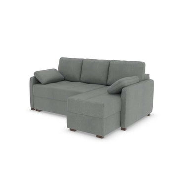 Good To Go - Ashley Corner Sofa Bed - RHF-Micro Weave Pebble (SHUB676)