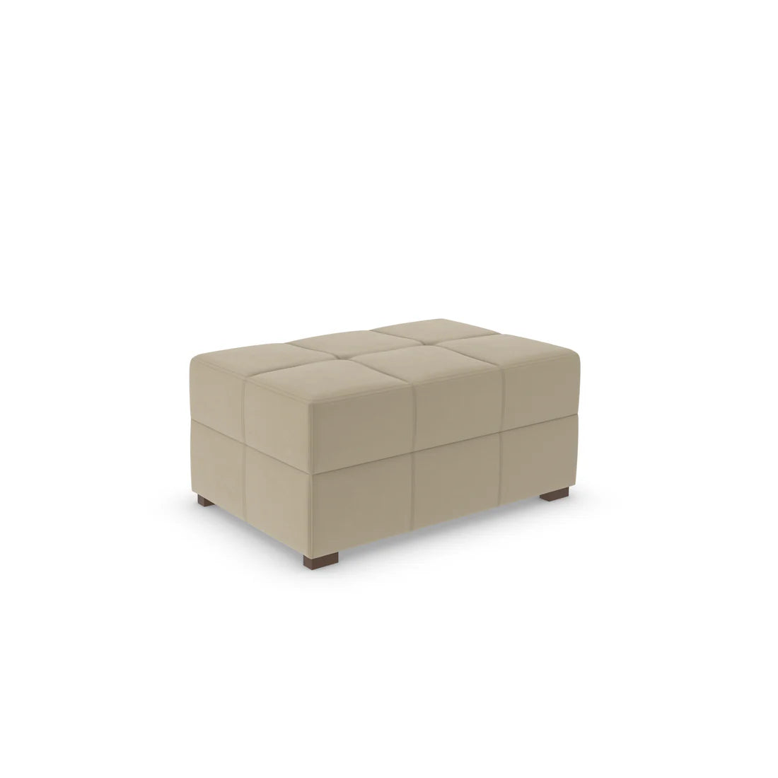 Ex Display - Ashley Corner Footstool - 108x70cm-Micro Velvet Taupe (SHUB765)