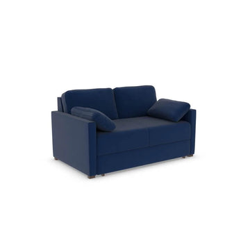 Good To Go - Alice Three-Seater Sofa Bed-Micro Velvet Oxford Blue (SHUB776)