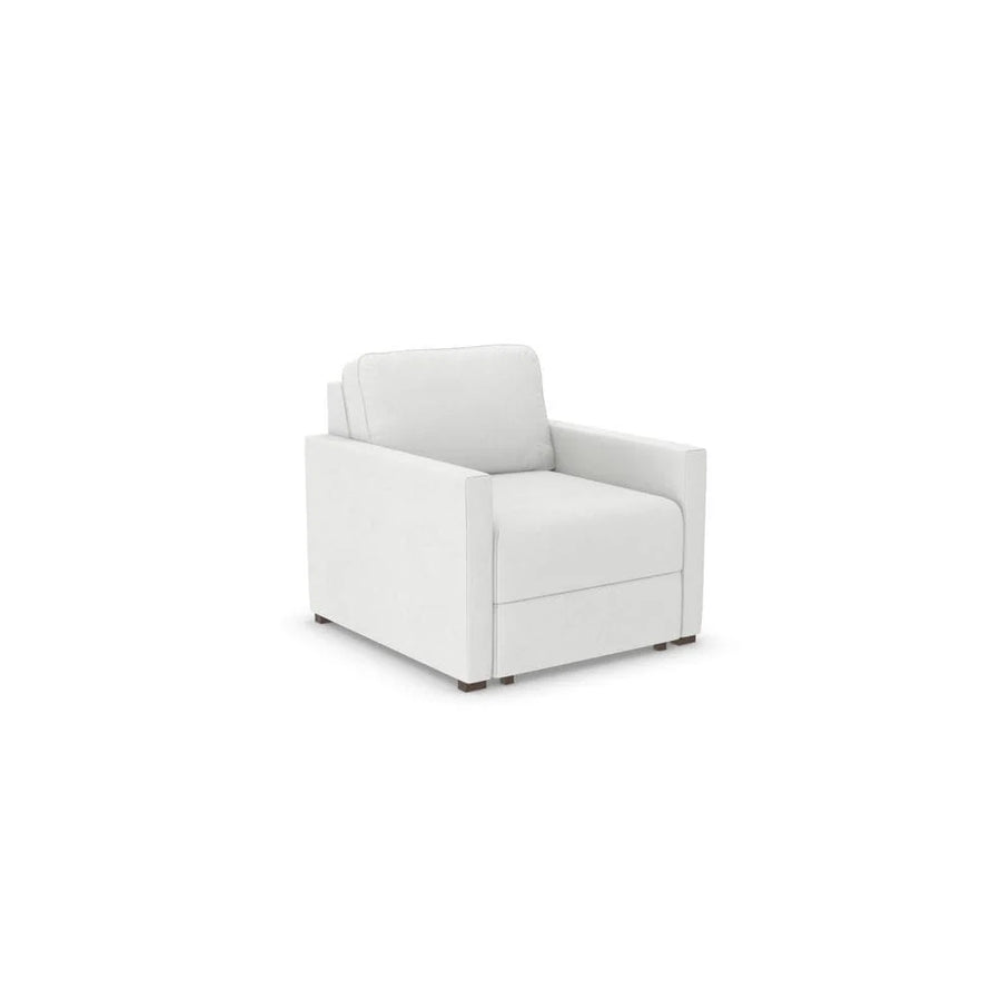 Good To Go - Alice Chair Bed Settee-Micro Suede Polar White (SHUB780)