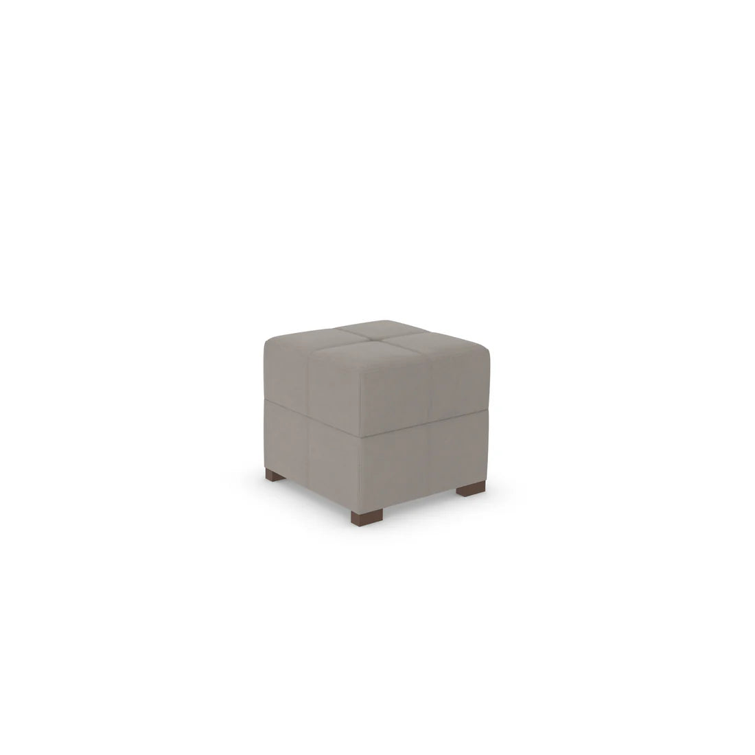 Ex Display Ashley Corner Footstool 55x55cm Micro Cloth Mushroom