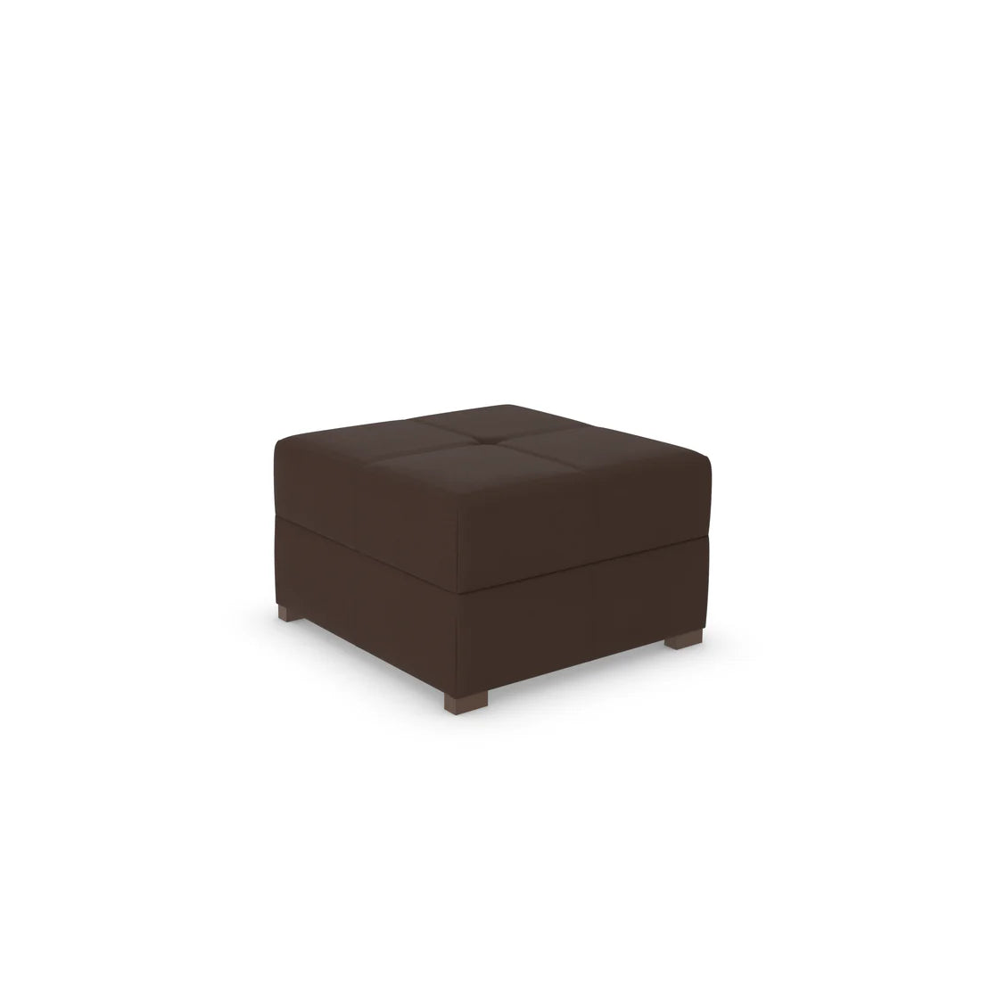 Ex Display George Charlie Square Corner Footstool 82x82cm Micro Suede Bison